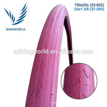 Pink Full Color Less Rolling Resistance Bicycle Tire